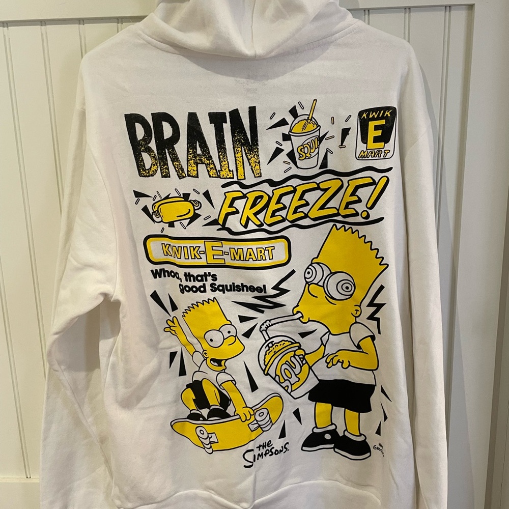 Neff x The Simpsons Kwik-E-Mart Brain Freeze! Hoodie Sweatshirt Medium NEW